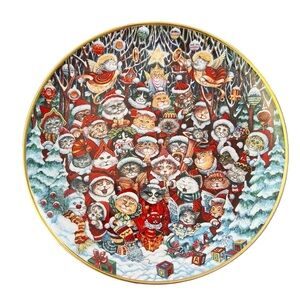 Franklin Mint Heirloom Bill Bell Santa Claws Collector Plate